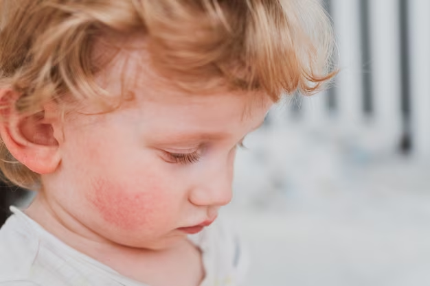 Фото ребенка с атопическим дерматитом, вызванным психосоматикой: причины и лечение